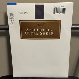 Hanes Ultra Sheer Pantyhose in Barely Black Size E